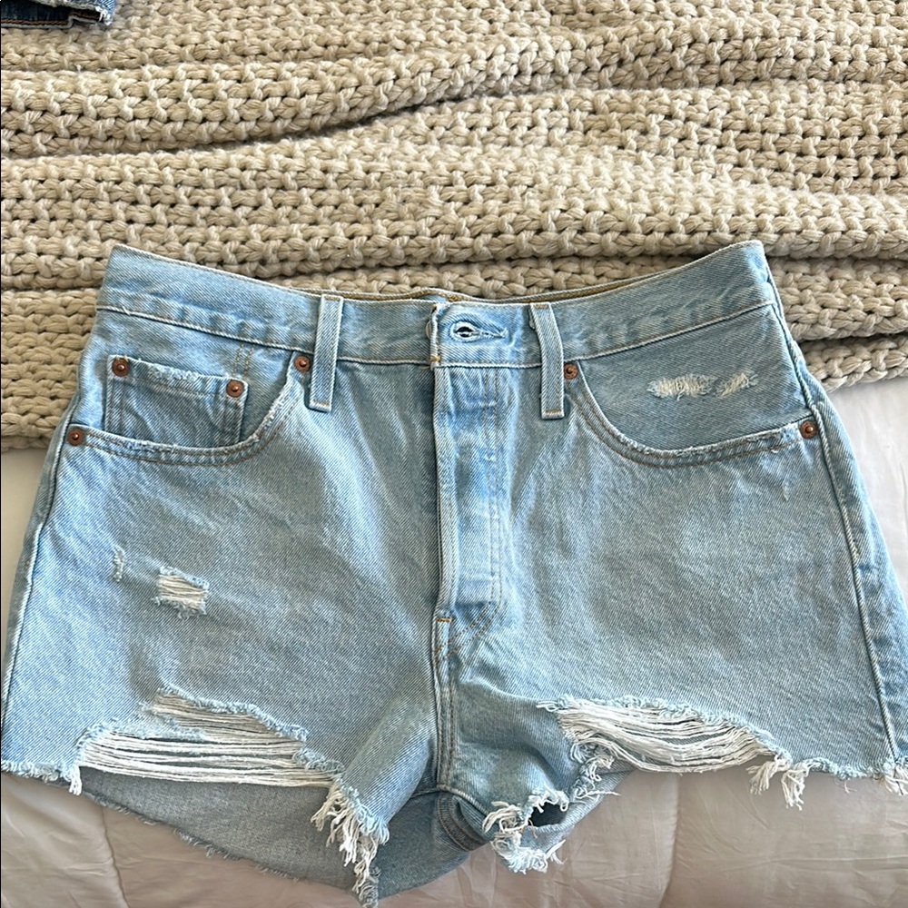 Levi Denim Distressed Women's Shorts